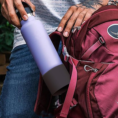 WSGALARY 2 PCS Protective Silicone Boot for Hydro Flask Tumbler 40oz 32oz 24oz, Anti-Slip Water Bottle Accessories Bottom Boot Sleeve Cover for Hydro Flask Travel Tumbler [White+Transparent]