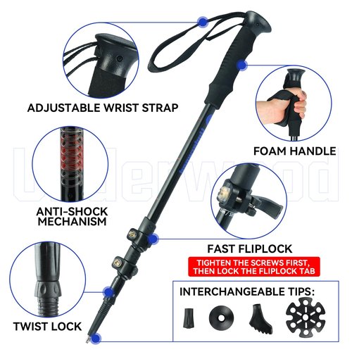 2-Person Ultralight Trekking Pole Tent & Collapsible Aluminum Hiking Sticks by Underwood Aggregator