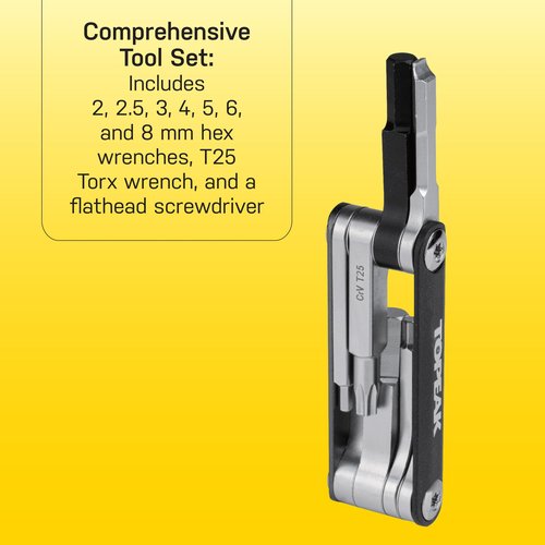 Topeak Nano 9 Multi-Tool - Compact CNC-Made Portable Tool with 9 Functions - Nano 9 (9 functions)
