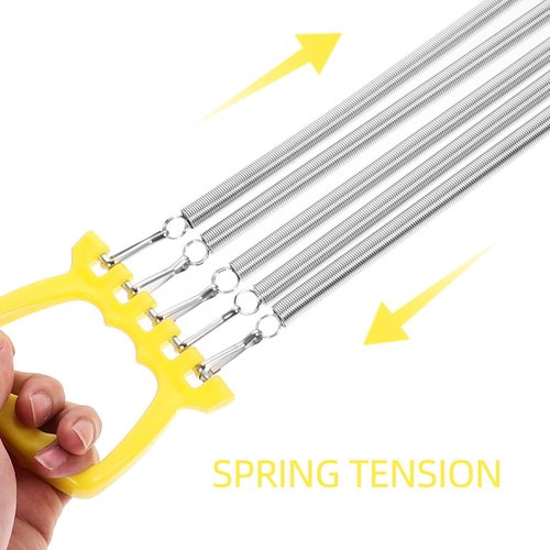 Toddmomy Spring Tensioner for Kids Adjustable Chest Expander Resistance Bands Lightweight Indoor Outdoor Fitness Equipment Durable Spring Steel Exerciser 16.14X3.54X0.39 Inches