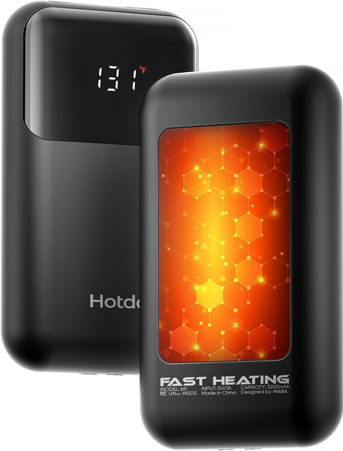 AI Hand Warmers Rechargeable 2 Pack, 4 Heat Levels (104–131°F), Real-Time Temp & Battery Display, Electric Hand Warmers, Fast Heating, Fits in Gloves/Pocket, Gifts for Women & Men