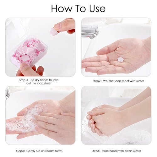 300pcs Portable Hand Washing Soap Sheets, Scented Mini Soap Sheets, Disposable Soluble Soap for Outdoor Travel, Camping, Hiking (Mix)