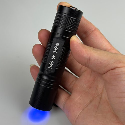 I0DO Uv Flashlight for Rocks and Minerals,Crystals Stones,Agates,Gemstones,Gems,Uranium Glass,Jade Appraisal Light High Power Short Wave/Long Wave 365nm (365 Nm Uv Flashlight)