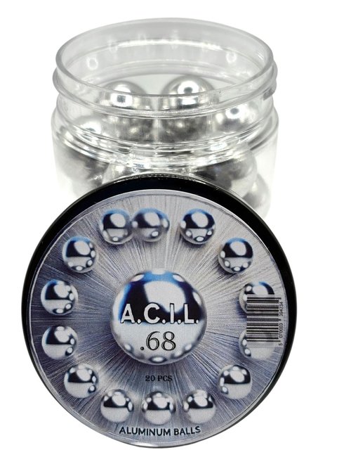 Aluminum Balls in 68 Caliber Solid Resuable Seamless Paintballs for High Impact, Training, Target Practice and Defense .68 Cal. (20 pcs)