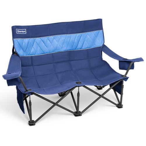 OuterSpa Oversized Camping Couch for Adults Heavy Duty, Fully Padded Double Camping Chair Outdoor Loveseat Double Folding Chair Double Lawn Chairs for Outdoor,Indoor,Camping,Travel,Supports 600lbs