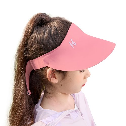 Sun Visor Hat for Toddler UPF53+ Packable Lightweight Kids Sport Cap Sun Protection Hats for Girls Boys (US, Alpha, One Size, Pink)