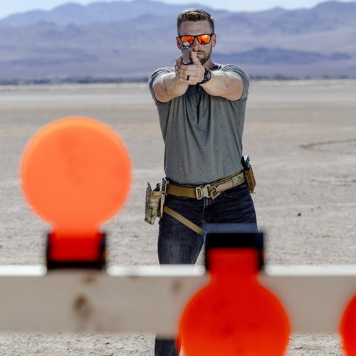 DA Targets 6” Self-Healing Knockdown Targets for Shooting - Bright Fluorescent Orange - Safe Ricochet-Free Design - for Pistol, Handgun - Indoor, Outdoor Use - Perfect for Gun Range Practice