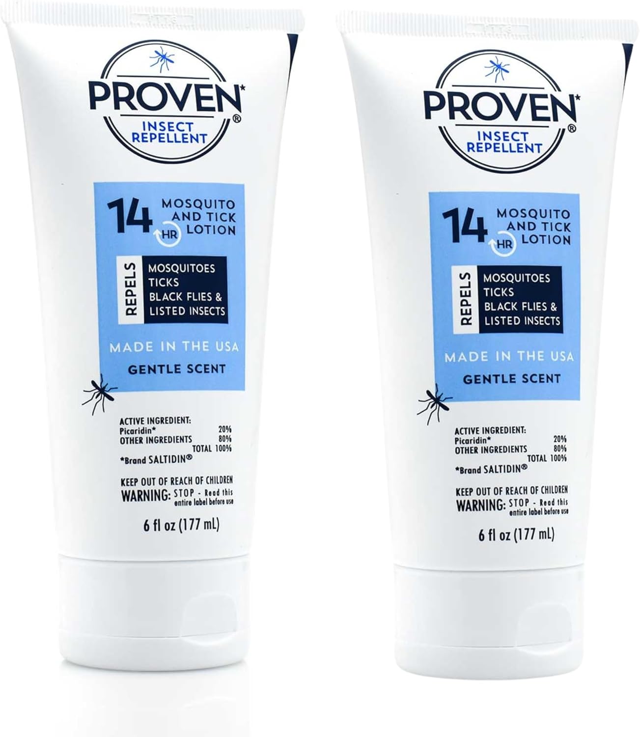 Proven Insect Repellent Lotion, Keep Mosquitoes, Ticks and Flies Off, DEET Alternative Repellent, Up to 14-Hour Protection, Great for Outdoor Camping and Hiking, 6 Ounce, Odorless Lotion