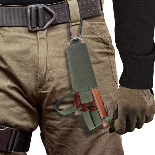 DONGKER Glow Sticks Pouch,Nylon Tactical Chem Lights Holders with Hanging Rope for Camping Fishing Outdoor Adventure Hunting