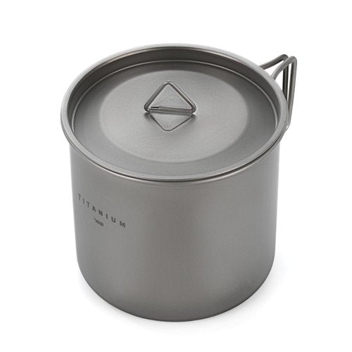 ArctikFox TITANIUM Cup 14 fl oz (420ml) w/Lid and handles - Ultralight Camping Pot, Portable Drinkware, Travel Coffee Mug