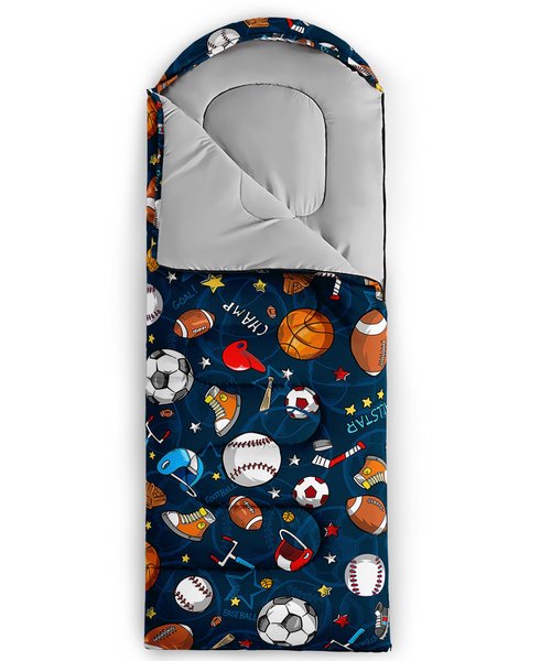 Axolotl Ball 3 Season Waterproof Camping Sleeping Bag for Adults Boys Teens, Lightweight Cold Weather Helmet Star Shoes Sleeping Bag for Hiking Outerdoors, Blue
