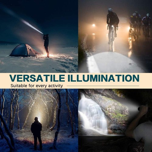 LED Flashlight 2 Pack, Small Flashlights High Lumens with 5 Modes, Waterproof Zoomable Tactical Flash Light for Camping Biking Hiking Outdoor Home Emergency, Camping Essentials Gear