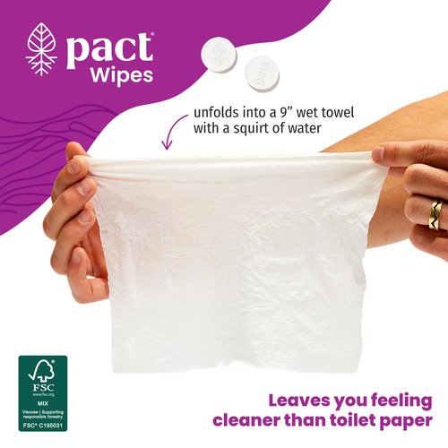PACT Pack Out Kit - Camping Poop Kit Includes Wet Wipes, Smell Proof Disposal Bags, Hand Wipes, Poop Powder for Odor and Human Waste Bags for Camping and Backpacking - 6 Pack