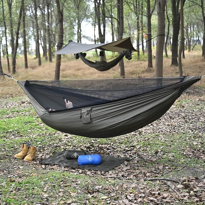 onewind Dry Bag Stuff Sack for Camping Hammock Ridgeline Sack Overhead Organizer Clip On Peak Storage Hammock Gear Sling, Lightweight Storage Hammock Organizer for Small Camping Gear