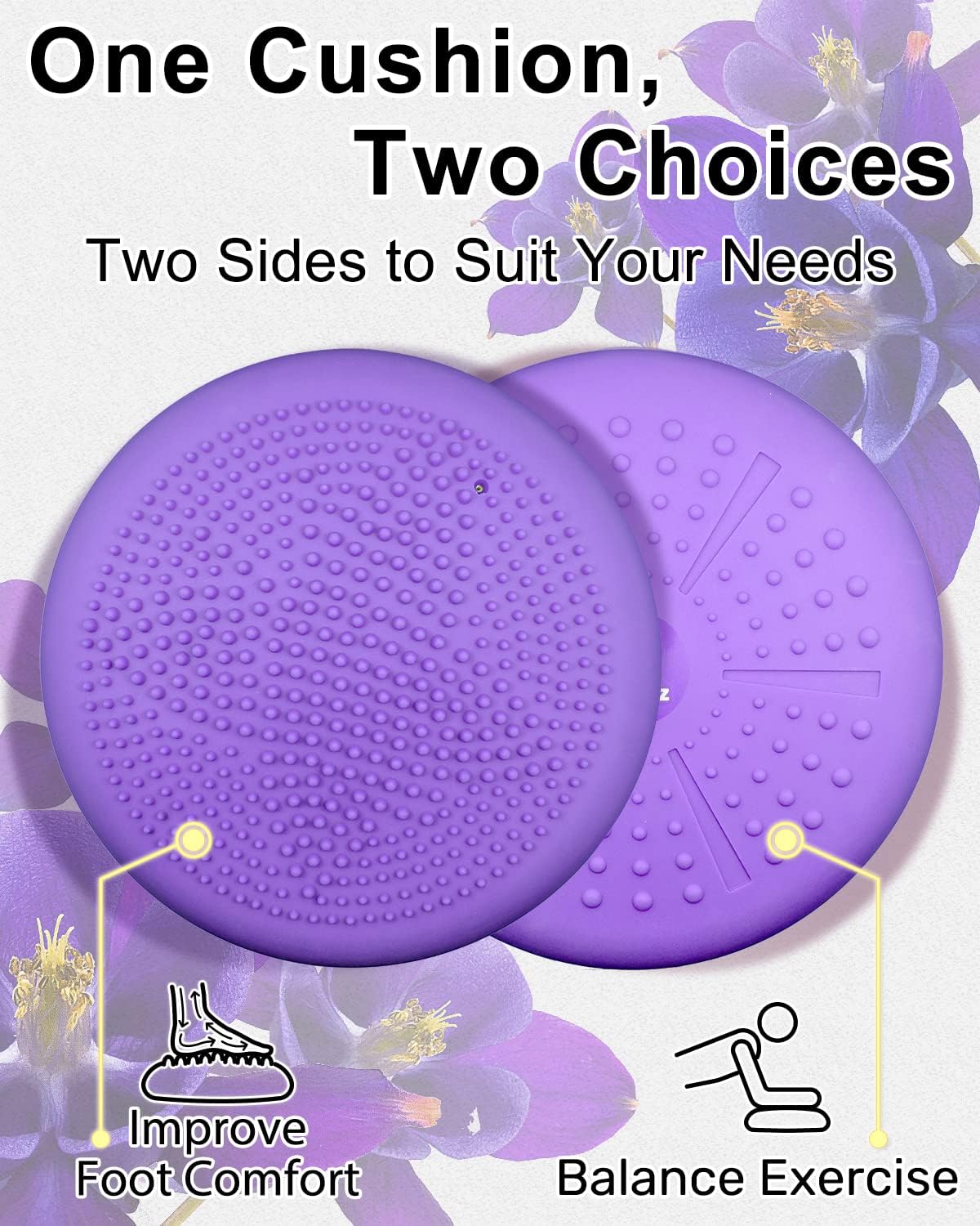 Tumaz Wobble Cushion - Wiggle Seat to Improve Sitting Posture & Stay Focused for Sensory Kids, Balance Disc to Core Strength & Flexible Seating [Extra Thick Balance Board, Pump Included Wobble Board]