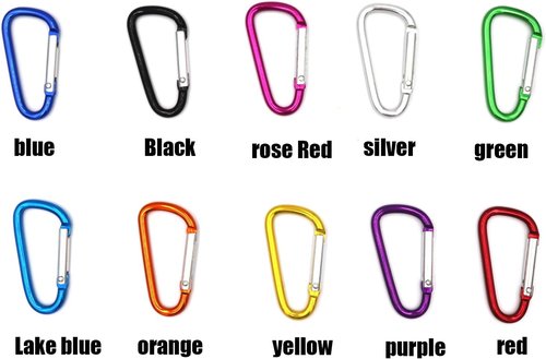 FGen 30pc D-Shaped Aluminum Alloy Clasp, Suitable for Family, RV, Camping, Fishing, Hiking and Key Clasp