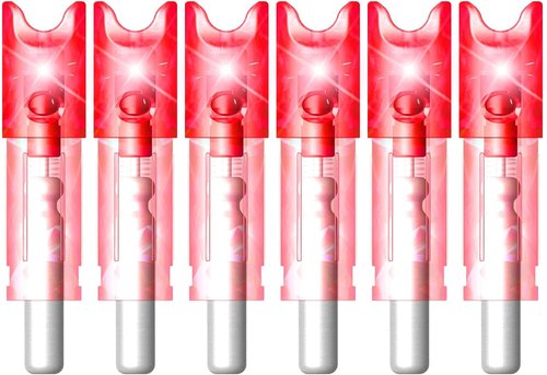 Lighted Nocks for Crossbow Led Illuminated Archery Nocks for Arrows with 7.62mm/.300" Arrow Nocks for Hunting-6 Pack