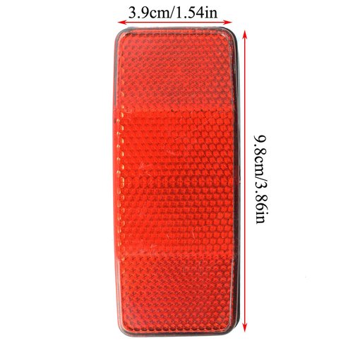 PZRT Bicycle Rear Rack Reflector Single Peg Mount Red Front Reflective Rear Warning Light Bicycle Accessories Bicycle Reflector Tail Light Plastic Housing Reflective Accessories