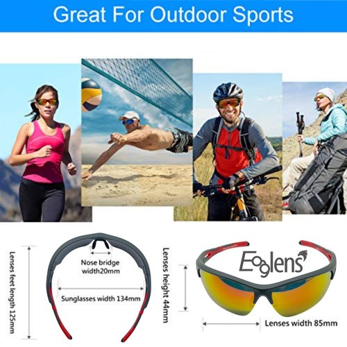 Outdoor Sports Polarized Sunglasses for Men and Women, TR90 Frame, UV400 Protection, With Case, for Fishing Golf Hiking and Cycling