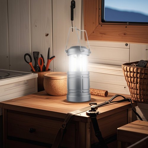 ZYUNMALL 4 Pack Camping Lanterns, Battery Powered LED Lantern for Hurricanes, Power Outages, and Outdoor Use