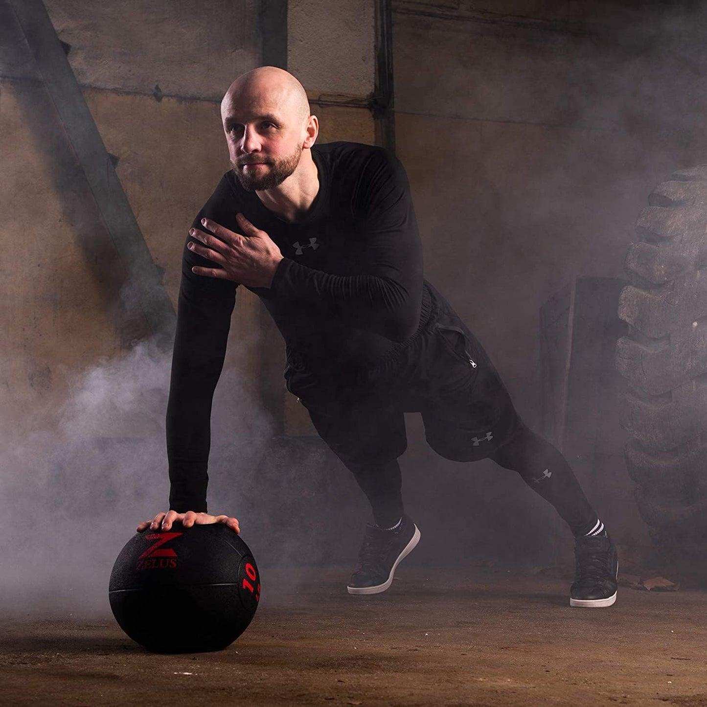 ZELUS Medicine Ball with Dual Grip| 10/20 lbs Exercise Ball |Weight Ball with Handles| Textured Grip Exercise Ball |Strength Training| Core Workouts