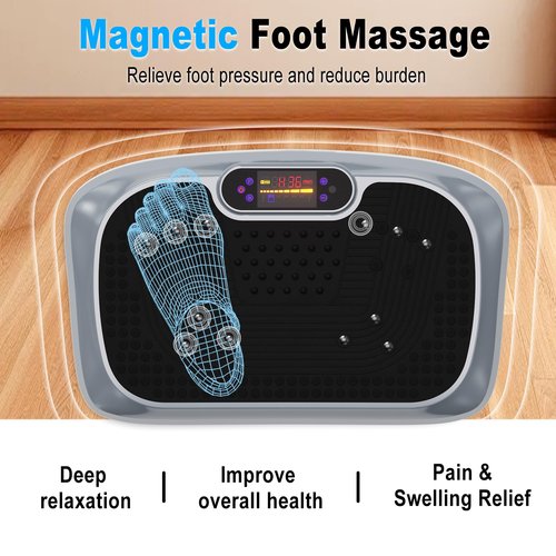 HOTWAVE Vibration Plate Exercise Machine for Lymphatic Drainage, Power Vibrating Plates Platform for Weight Loss - Whole Body Shaker Vibration Plate Machine Home Gym Shaping Fitness Workout