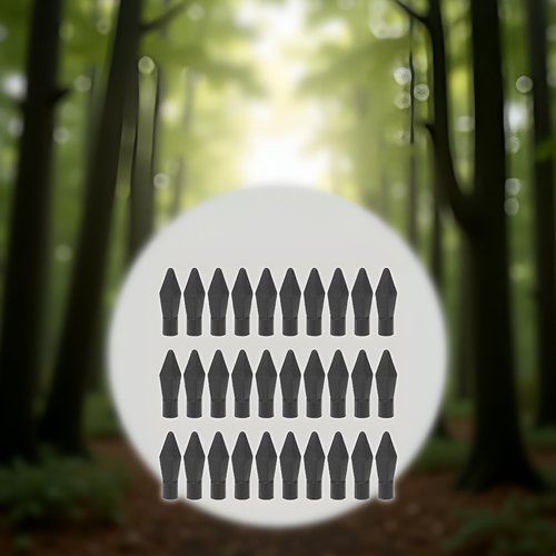 PurYupearl 25 Pcs Black Soft Rubber Practice Arrowhead Safety Glue On Target Arrow Tips for Shooting Practice Hunting Game Broadheads Arrows and Parts
