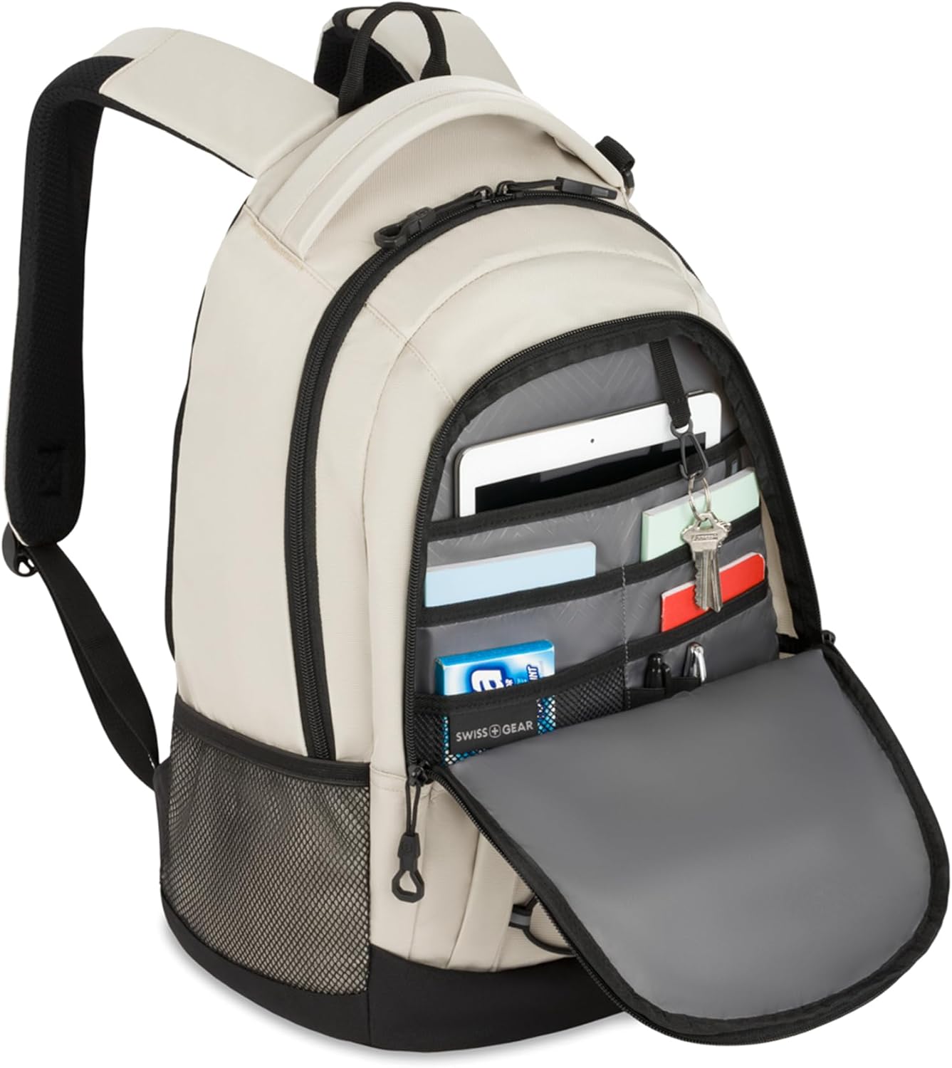SwissGear 1186 Bungee Backpack, Grey (Laptop Version), 17.75 inch