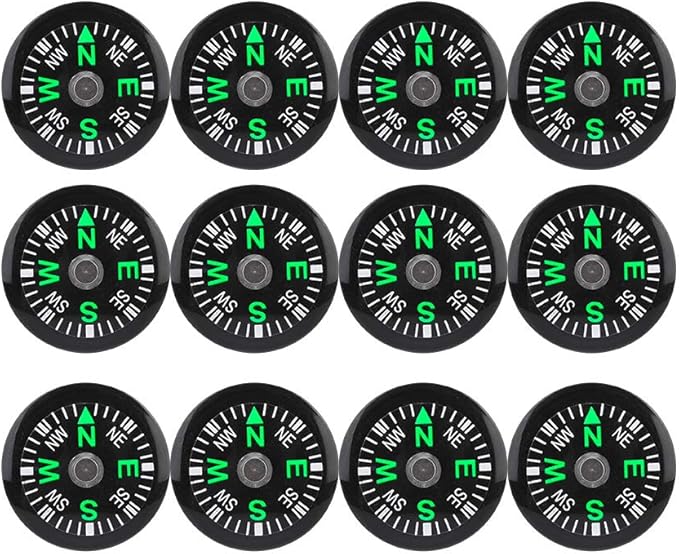 20mm Pocket Compass Lightweight Button Compass Camping for Hiking