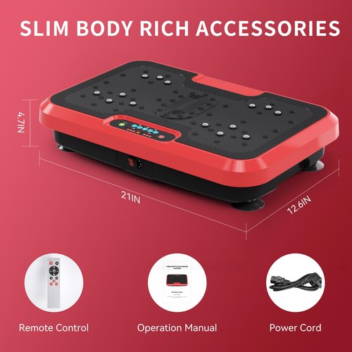 Vibration Plate Exercise Machine for Lymphatic Drainage, Power Plate Vibration Platform for Weight Loss, Shaping Toning & Wellness, Whole Body Shake Workout Equipment for Home Gym