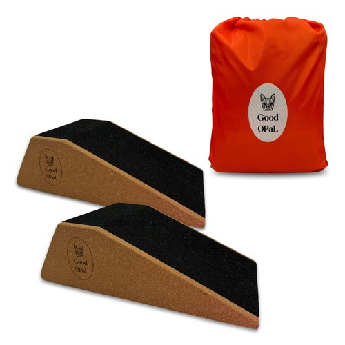 Squat Wedge -Squat Wedge Block-Extra Large SIze-Slant Board for Calf Stretching-Heel Elevated squats w/Non-Slip Grip, Anti-Slip Cork-Lightweight Home Gym Accessories-Yoga Blocks