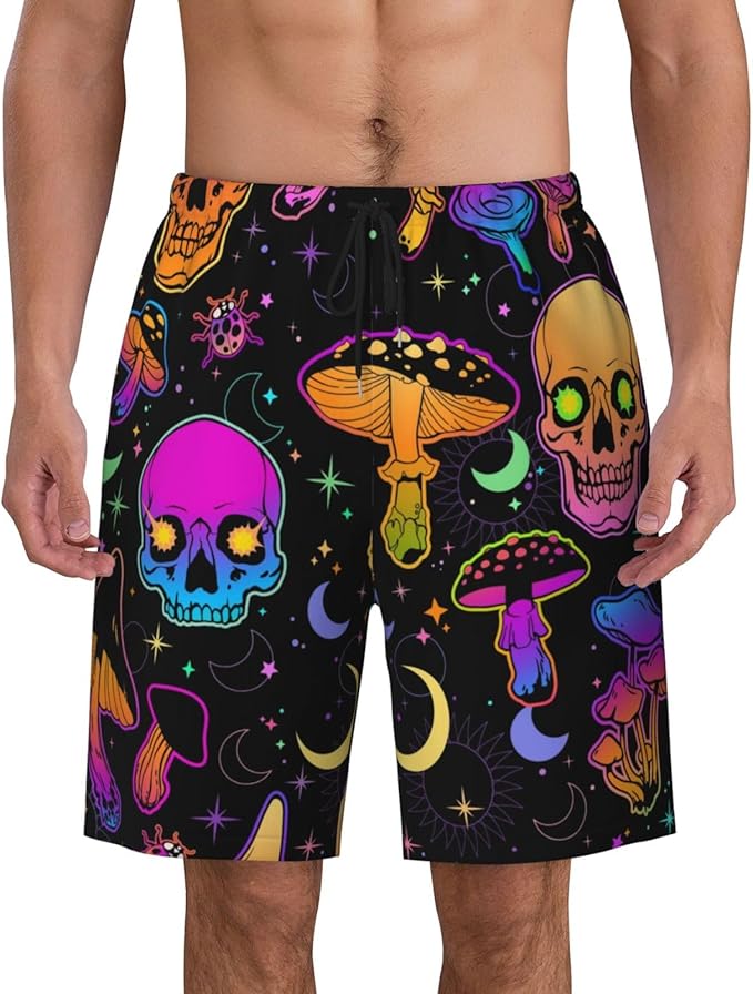 Mens Swim Trunks with Mesh Lining,Quick Dry Swimsuit Board Shorts Beach Pants Swimwear Bathing Suits