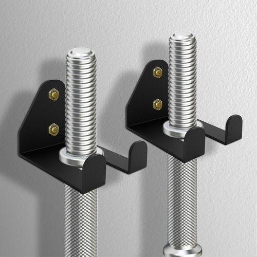KSWLOR Barbell Storage Rack, Heavy Duty Vertical Hanging Barbell Rack, Wall Mounted Barbell Holder, Olympic Wall Mount Barbell Holder Space Saving Bar Holder Suitable for for Home, Commercial, Garage Gym