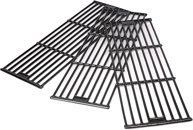 Hisencn Porcelain Cast Iron Cooking Grates for Char-Griller Duo 5050, 3001, 5650, 3008, 3030, 3725, 4000, 2121, King Griller 3008 5252, 19.75'' Grill Grates for Char Griller 5050 Replacement Parts