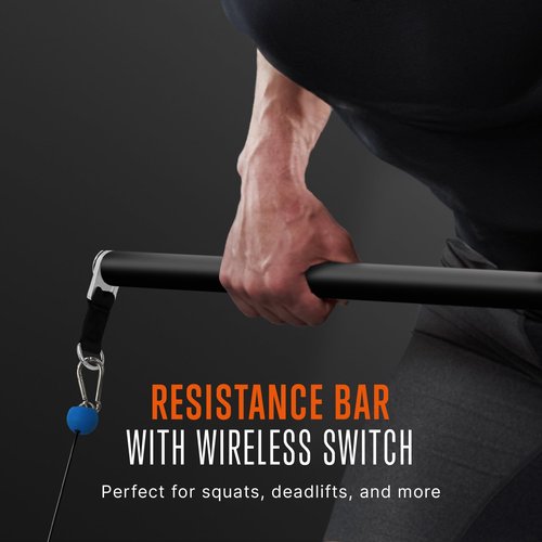 SQUATZ Apollo Board Mini: 150lb Resistance Smart Cable Machine, Functional Trainer for Full Body Workouts, Full Body Strength, Digital Home Gym Equipment with Free App Includes Accessories, Blue