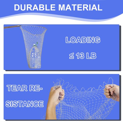 Viscogrip Chicken Catching Net 2 Pcs, Chicken Net for Chicken Supplies, Stainless Steel Poultry Catcher for Catching Small Chicken, Goose, Ducks, Fish, Birds(2 Nets, 1 Pole Included
