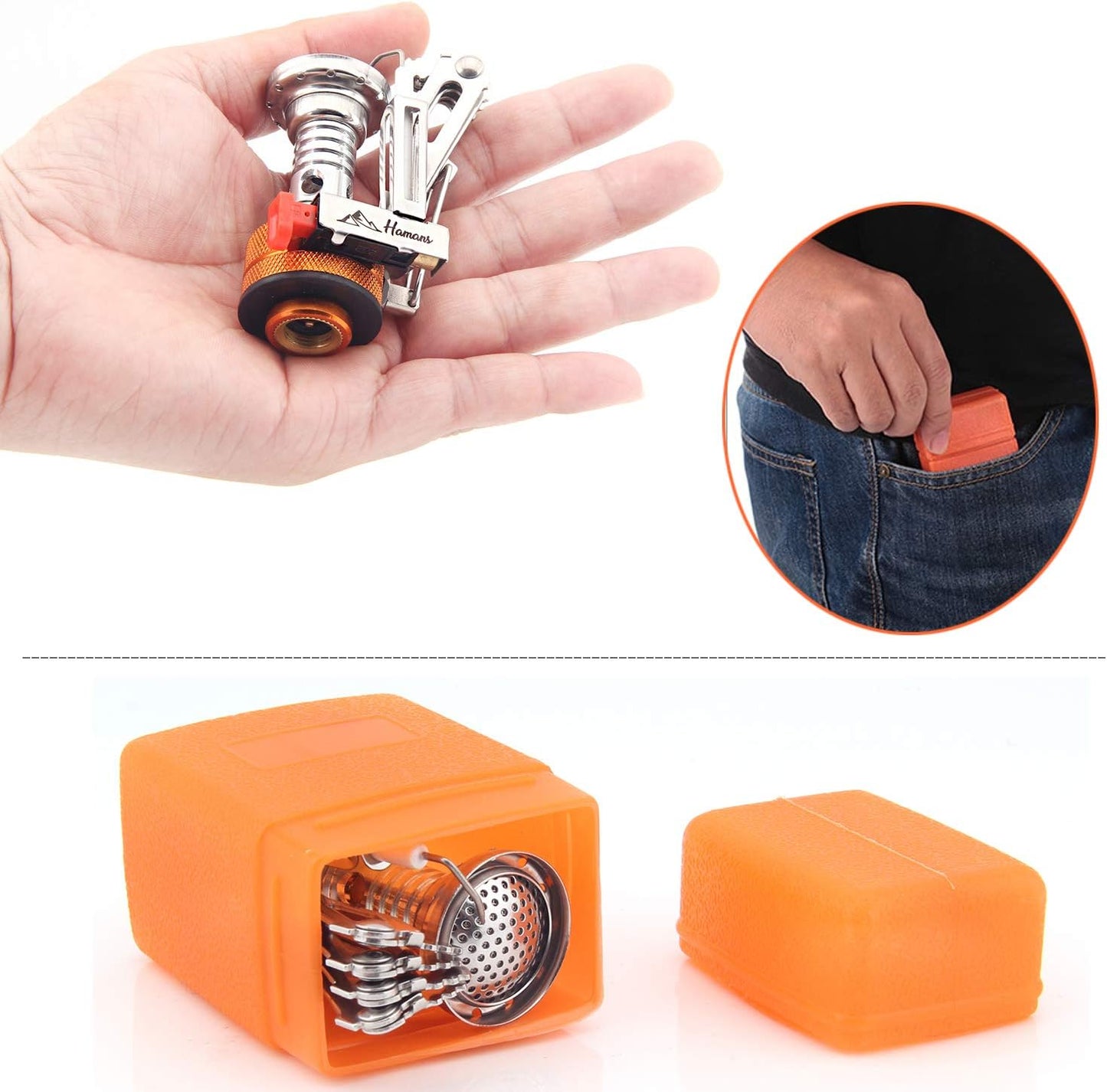 Ultralight Portable Outdoor Backpacking Stove Camping Stoves Gas Stoves with Piezo Ignition (Only Stove)