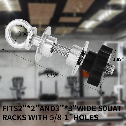 Vatemechie Set of 2 Heavy-Duty Stainless Steel Power Rack Attachments with Quick-Connect Buckles, Fits 2" x 2" or 3" x 3" Racks with 1/2" or 1" Holes, Wobble-Free and Secure Fit