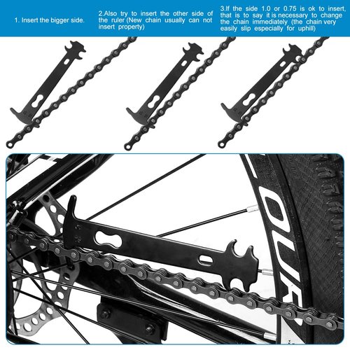 A AKRAF Professional Bike Chain Repair Tool Kit with Chain Breaker Splitter, Bike Link Plier, Chain Wear Indicator Checker, 4 Pairs Bicycle Missing Links for 6-12 Speed and Single Speed Chain