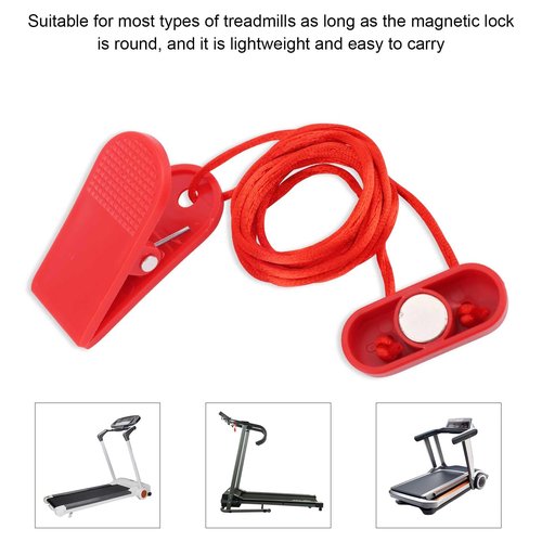 NQEUEPN 2pcs Treadmill Magnet Safety Key, 1.65x0.67in Magnetic Safety Switch Universal Treadmill Emergency Stop Magnet Replacement Accessories for Treadmills Running Machines (Flat Oval)