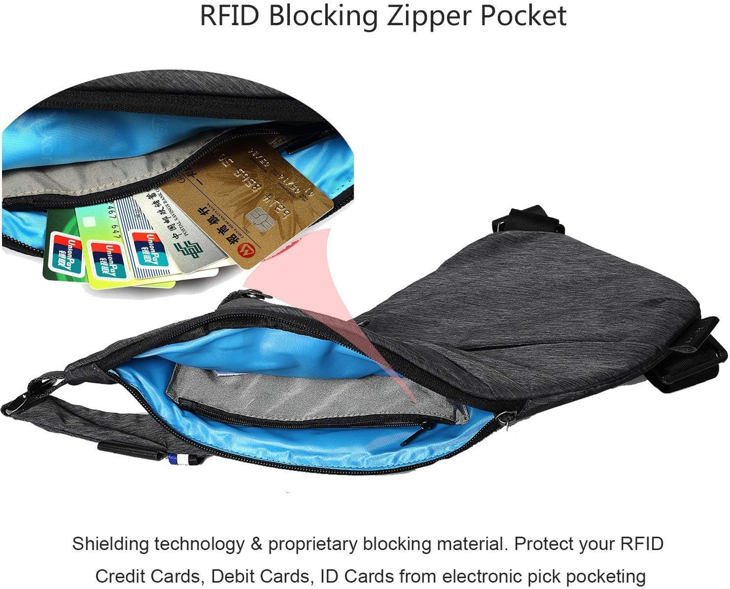 TOPNICE Anti Theft Crossbody Bags Personal Pocket Travel Bag Cross Body Multi Pocket Small Sling Bag for Women Men