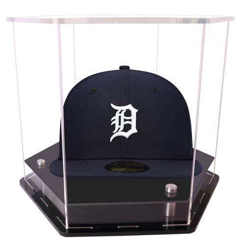 Hat Display Case,Baseball Cap hat Box,Hexagons Clear Acrylic Display Case Baseball or Snapback Caps/Cap of Any Mini (10 inx 8.7 in x 7.9 in)