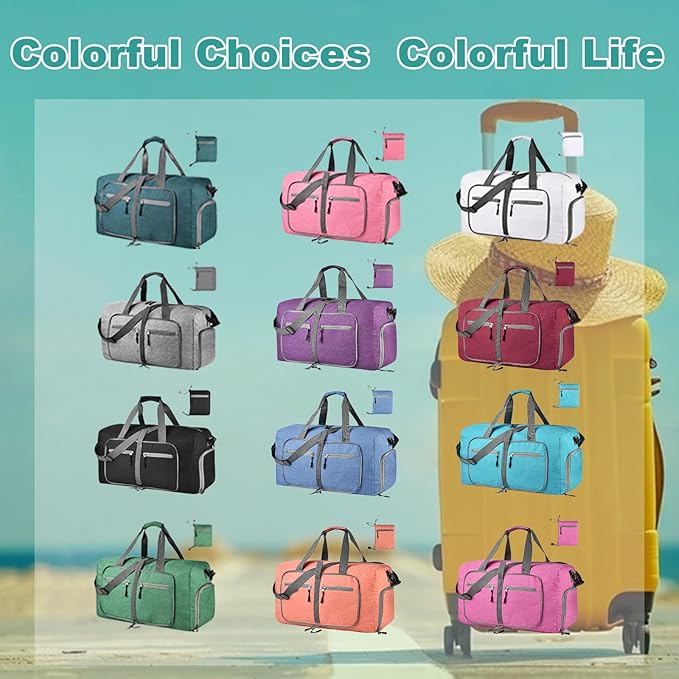 Dimayar 115L Travel Duffle Bag for Men Women - Foldable Duffel Bag with Shoes Compartment - Overnight Bags Waterproof & Tear Resistant(Green)