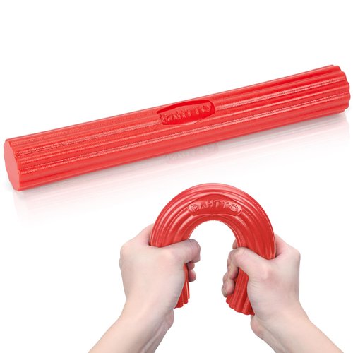 lexible Resistance Bar for Physical Therapy, Resistance Exercise Twisting Bar for Tennis Elbow, Tendonitis Pain Relief & Grip Strength Improve, Red- Light 10 LBS