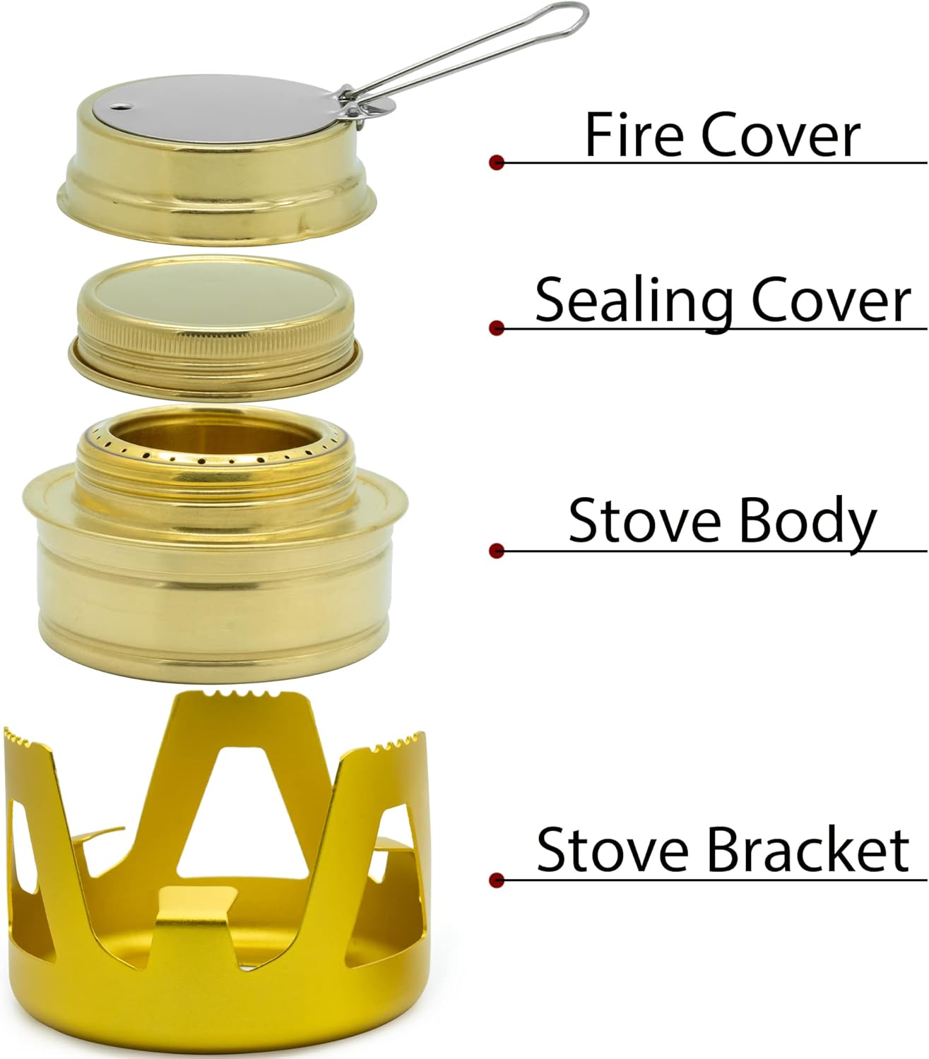 Outdoor Mini Portable Alcohol Stove Burner for Backpacking Hiking Camping Survival - Gray
