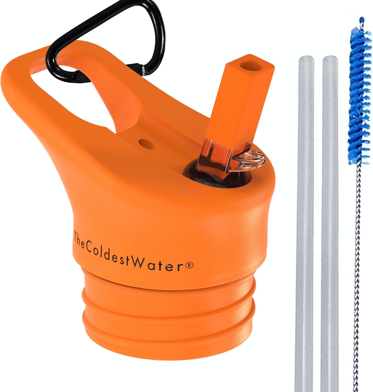 The Coldest Water Insulated Standard Mouth Size 2.0 - Hydro Sports Straw Cap Flip Top Lid - Multi-Compatible with Standard Flask Mouth Size Stainless Steel Water Bottles