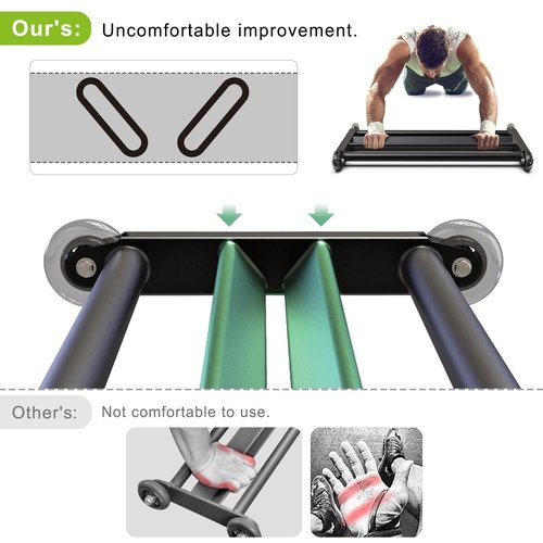 SELEWARE Glute Ham Glider Heavy Duty Ab Glute Glider Machine, Exercise Wheels for Smooth Hamstring Curl Abdominal and Leg Workouts, Multifunctional Ab Glute Machine for Home & Commercial Gym
