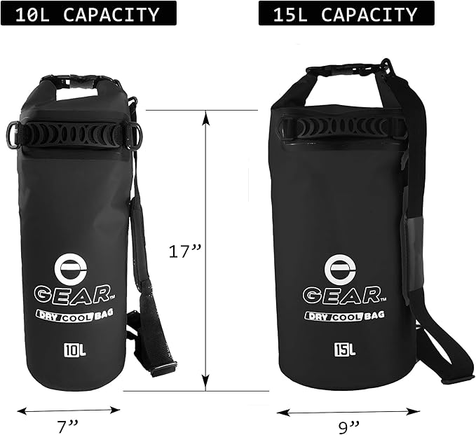 Dry Bag Floating Cooler - Roll Top Insulated Backpack – Portable, Collapsible, Waterproof with Padded Shoulder Strap - Perfect for Kayaking Fishing Beach Hiking -15L