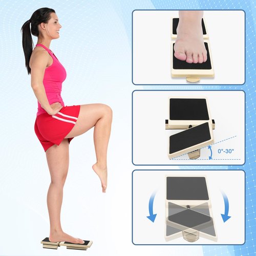 DiDiBirDi 2 PCS Ankle Balance Board Set，Ankle Foot Strengthener Exerciser - Rotatable Stability Trainer with Textured Surface for Exercise & Coordination