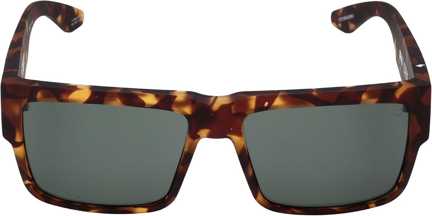 Spy Optic Cyrus Sunglasses Soft Matte Tortoise/Grey Green Lens + Spy Sticker